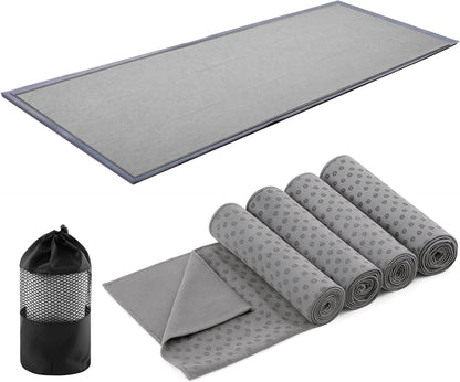 Yoga Towel 4 Pack, Hot Yoga Towel 72" x 24" Non Slip, Colorful