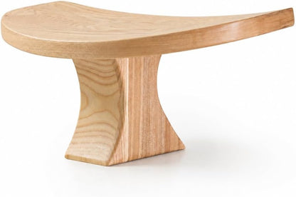 Seiza stool，Kneeling stool for meditation，Single Pedestal Meditation Stool for Ankle Space, Solid Ash Wood Ergonomic Seiza Chair for Yoga & Zen, Posture Support Seat, No Assembly Meditation Bench