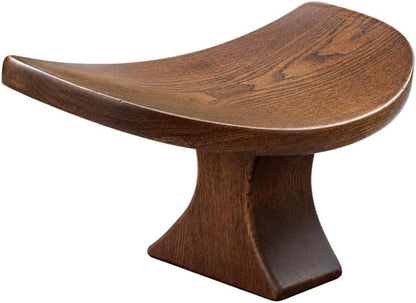 Seiza stool，Kneeling stool for meditation，Single Pedestal Meditation Stool for Ankle Space, Solid Ash Wood Ergonomic Seiza Chair for Yoga & Zen, Posture Support Seat, No Assembly Meditation Bench