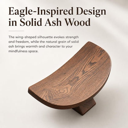 Seiza stool，Kneeling stool for meditation，Single Pedestal Meditation Stool for Ankle Space, Solid Ash Wood Ergonomic Seiza Chair for Yoga & Zen, Posture Support Seat, No Assembly Meditation Bench