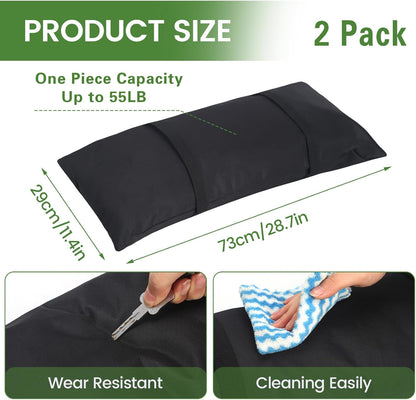 Umbrella Base Weights Sand Bags, 2 x 55LBS Fillable Sandbags for Outdoor Umbrella Stands, Cantilever Umbrellas, Trampolines, Patio Furniture, Garden Backyard Poolside Accessories Black (Without Sand)