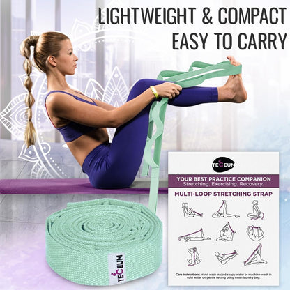 Stretching Strap with 10 Loops for Physical Therapy & Rehab