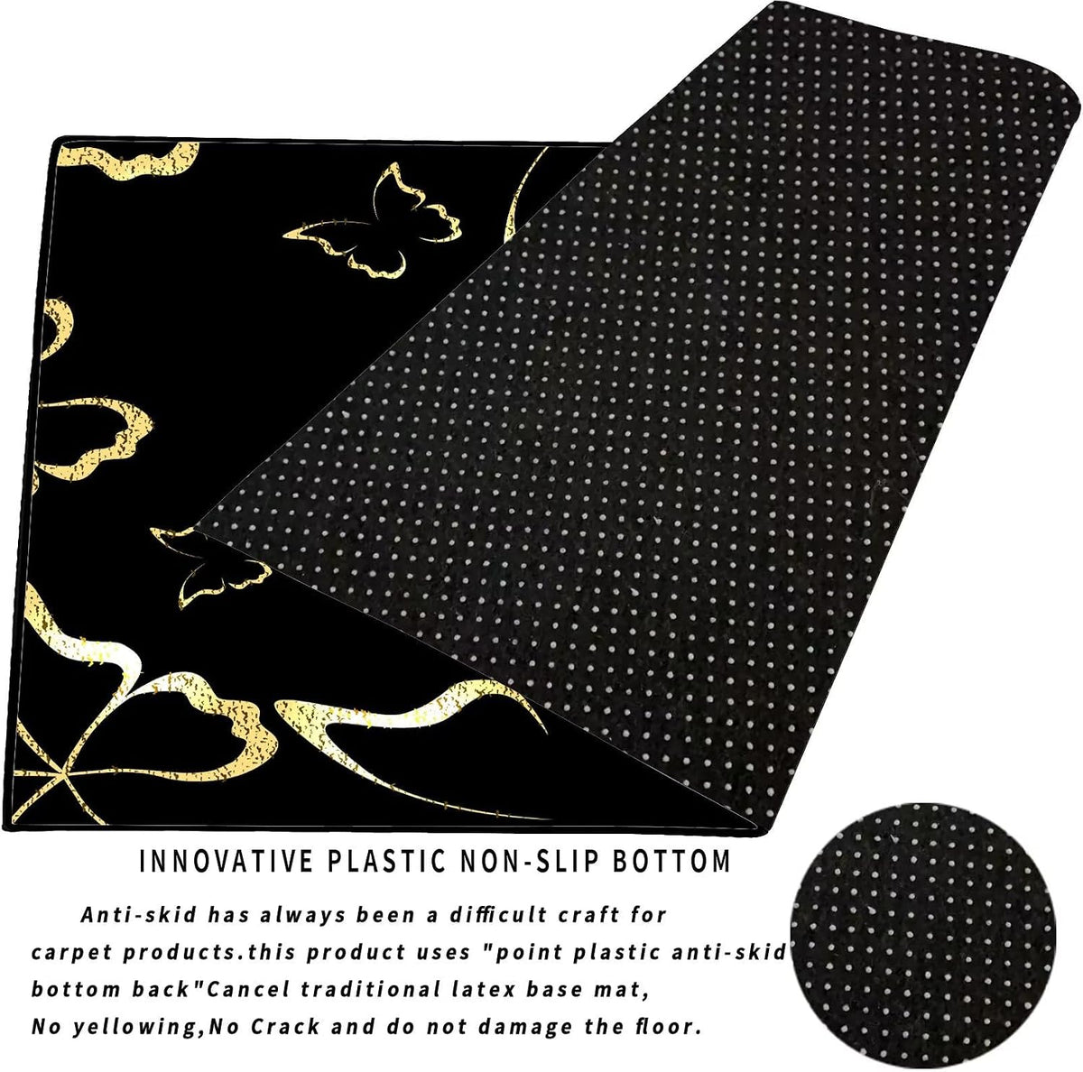 5' X 7' Queen and King Rug Black Grey Area Rugs Dining Living Room Bedroom Kitchen Office Yoga Room Washable Floor Mat Doormats Throw Rug Carpet Room Decor