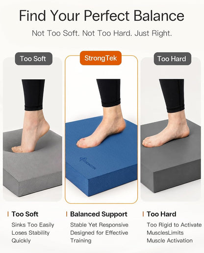 Foam Balance Pad, High-Density TPE, 15.8 x 13 x 2 in, Non-Slip