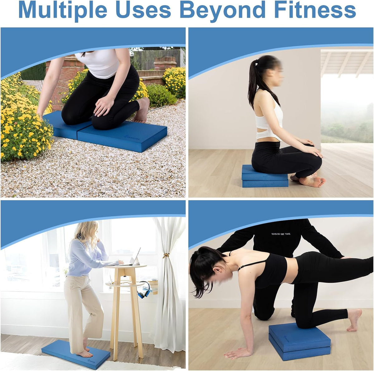 Foam Balance Pad, High-Density TPE, 15.8 x 13 x 2 in, Non-Slip