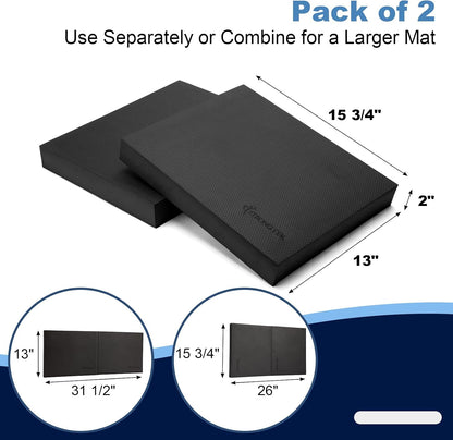 Foam Balance Pad, High-Density TPE, 15.8 x 13 x 2 in, Non-Slip
