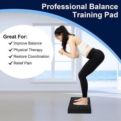 Foam Balance Pad, High-Density TPE, 15.8 x 13 x 2 in, Non-Slip