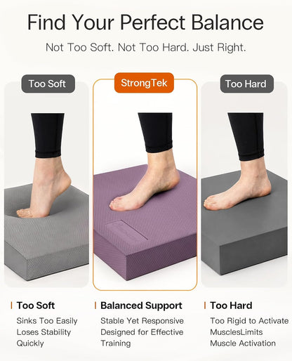 Foam Balance Pad, High-Density TPE, 15.8 x 13 x 2 in, Non-Slip