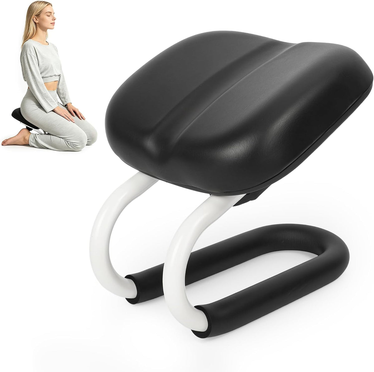 Adjustable Meditation Bench Kneeling Stool for Yoga & Prayer