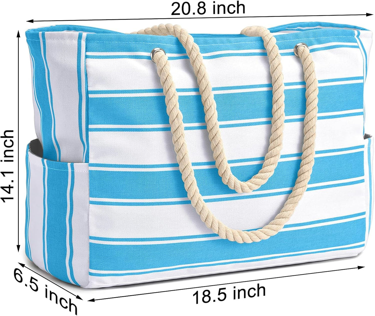 Becokan Beach Bags for Women Large Waterproof Beach Tote Bag Zipper Beach Bags Waterproof Sandproof Swim Pool Bag Large Tote