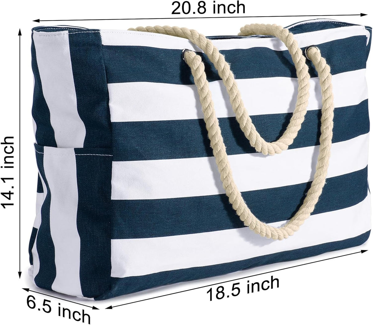 Becokan Beach Bags for Women Large Waterproof Beach Tote Bag Zipper Beach Bags Waterproof Sandproof Swim Pool Bag Large Tote