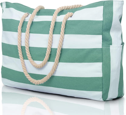 Becokan Beach Bags for Women Large Waterproof Beach Tote Bag Zipper Beach Bags Waterproof Sandproof Swim Pool Bag Large Tote