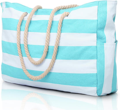 Becokan Beach Bags for Women Large Waterproof Beach Tote Bag Zipper Beach Bags Waterproof Sandproof Swim Pool Bag Large Tote