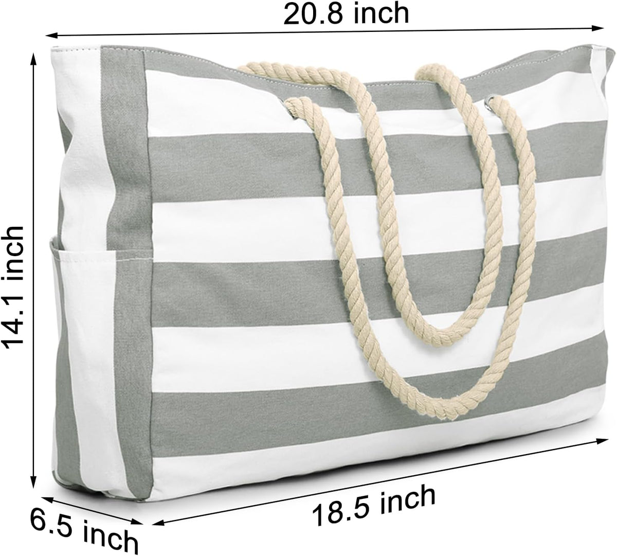 Becokan Beach Bags for Women Large Waterproof Beach Tote Bag Zipper Beach Bags Waterproof Sandproof Swim Pool Bag Large Tote