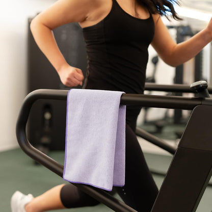 . Microfiber Gym Towels, 3 Pack, 16" x 27", Purple
