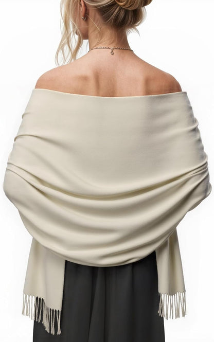 Women's Pashmina Shawl Wraps Large Cozy Scarf for Wedding Bridal Evening
