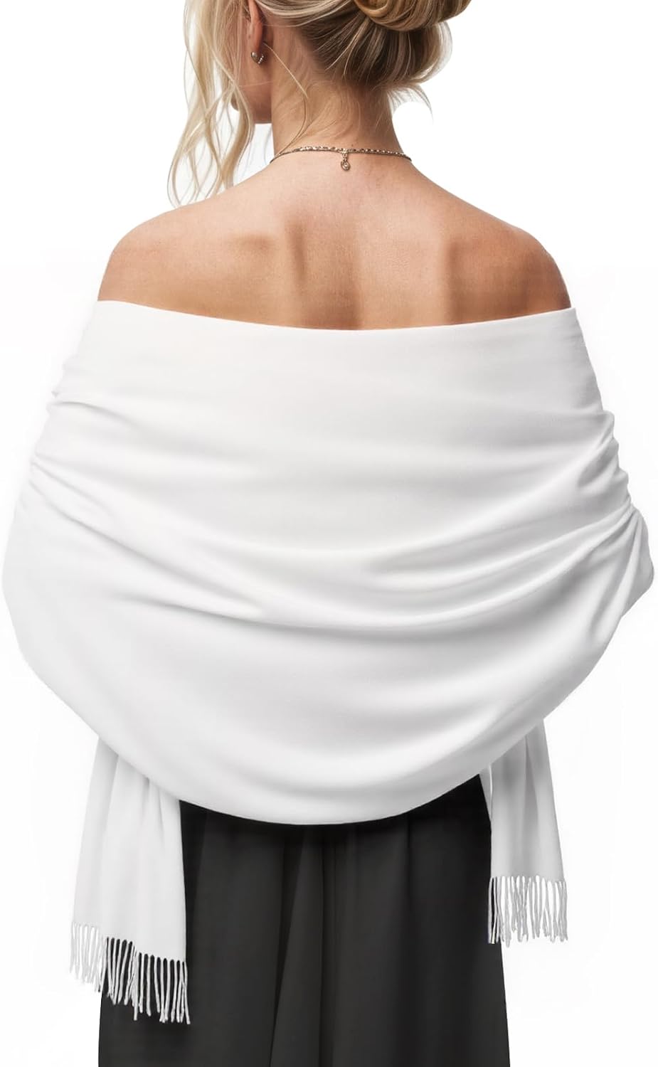 Women's Pashmina Shawl Wraps Large Cozy Scarf for Wedding Bridal Evening