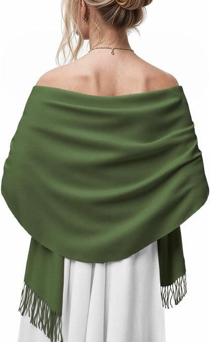 Women's Pashmina Shawl Wraps Large Cozy Scarf for Wedding Bridal Evening