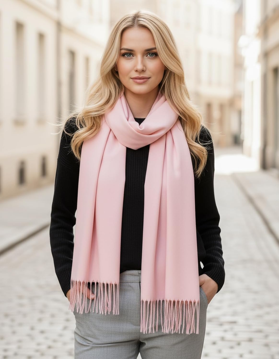 Women's Pashmina Shawl Wraps Large Cozy Scarf for Wedding Bridal Evening