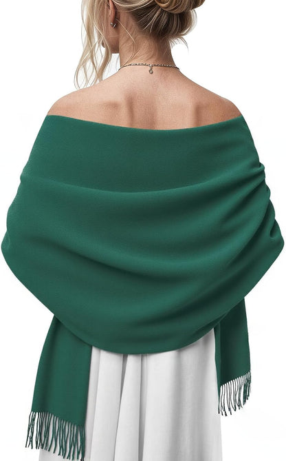 Women's Pashmina Shawl Wraps Large Cozy Scarf for Wedding Bridal Evening
