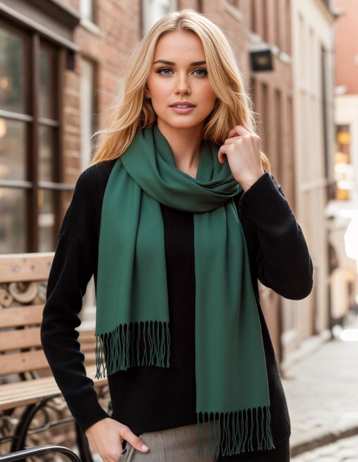 Women's Pashmina Shawl Wraps Large Cozy Scarf for Wedding Bridal Evening