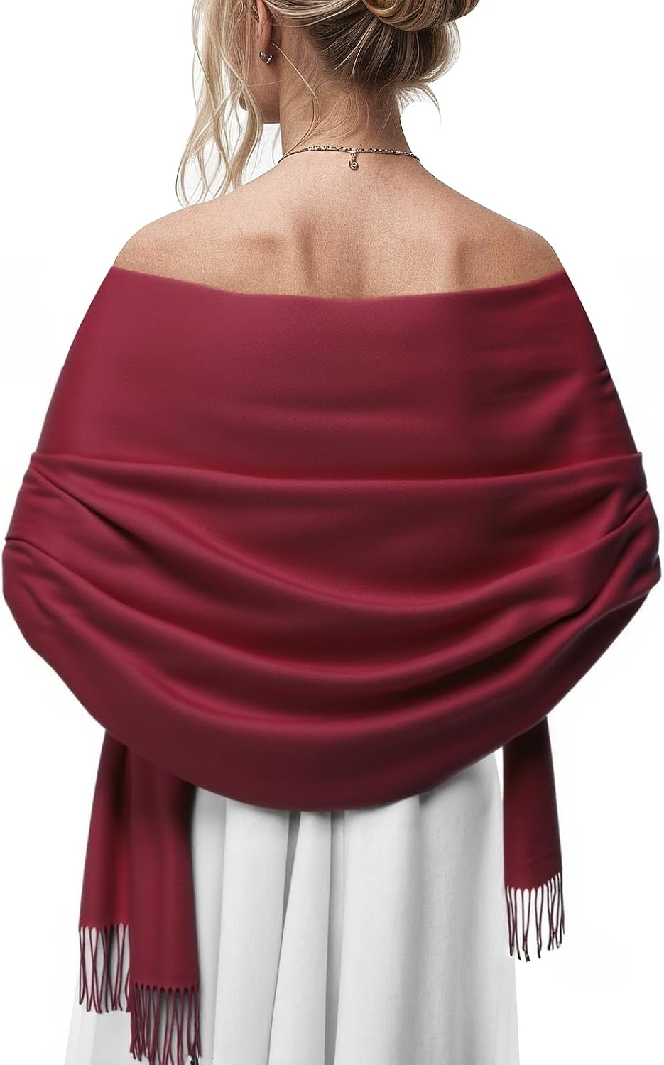 Women's Pashmina Shawl Wraps Large Cozy Scarf for Wedding Bridal Evening