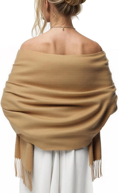 Women's Pashmina Shawl Wraps Large Cozy Scarf for Wedding Bridal Evening