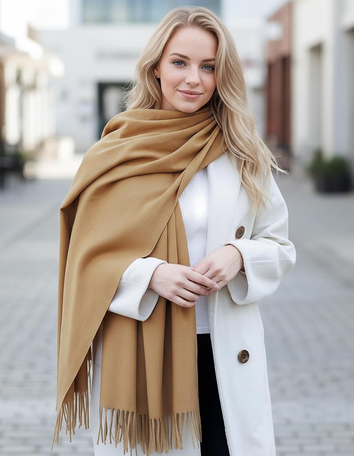 Women's Pashmina Shawl Wraps Large Cozy Scarf for Wedding Bridal Evening