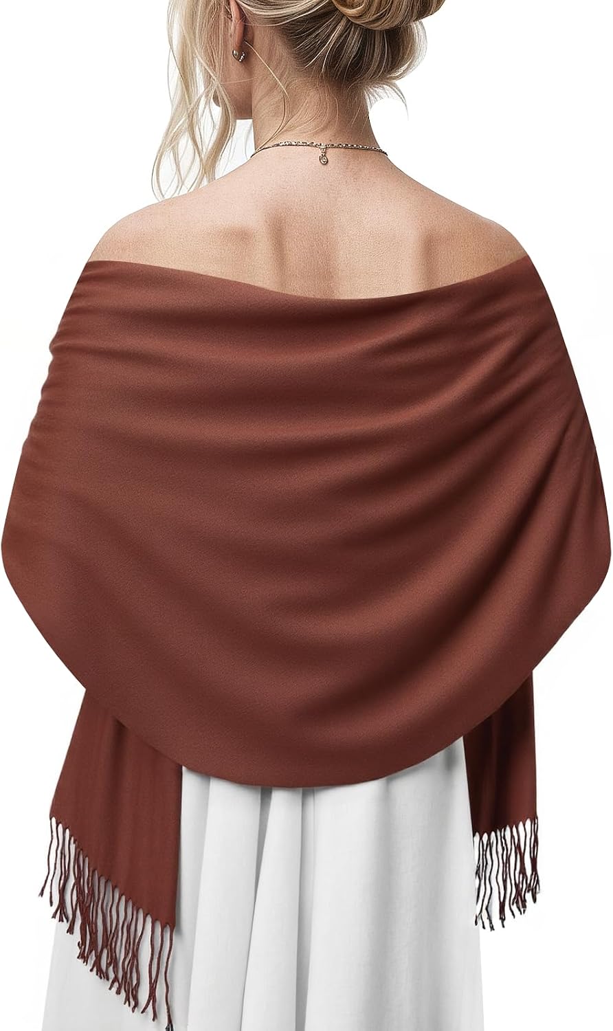 Women's Pashmina Shawl Wraps Large Cozy Scarf for Wedding Bridal Evening