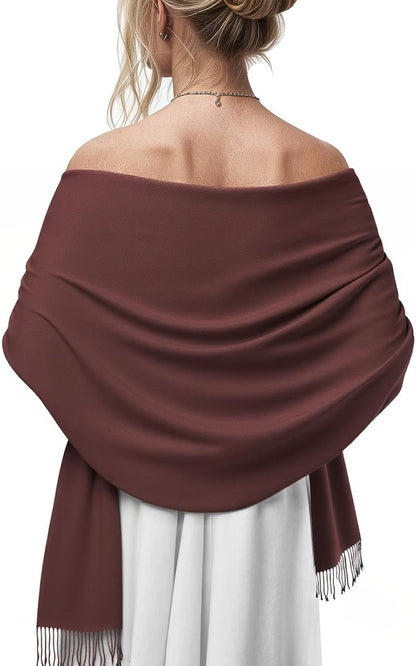 Women's Pashmina Shawl Wraps Large Cozy Scarf for Wedding Bridal Evening