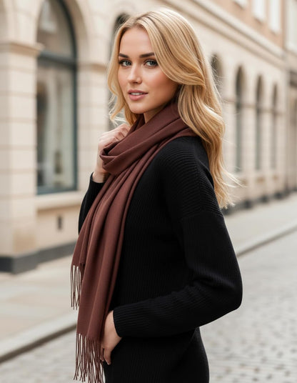 Women's Pashmina Shawl Wraps Large Cozy Scarf for Wedding Bridal Evening