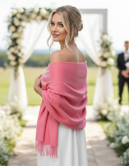 Women's Pashmina Shawl Wraps Large Cozy Scarf for Wedding Bridal Evening