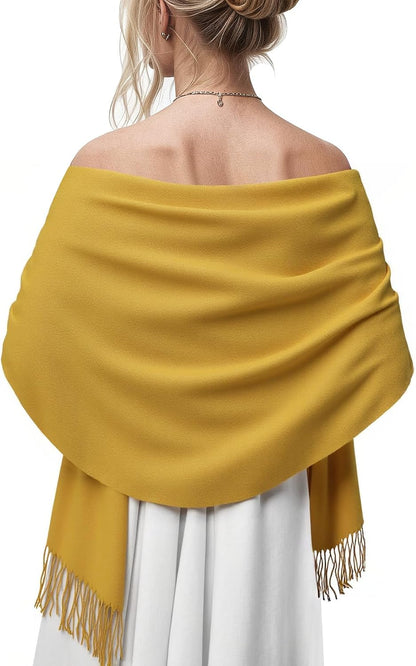 Women's Pashmina Shawl Wraps Large Cozy Scarf for Wedding Bridal Evening