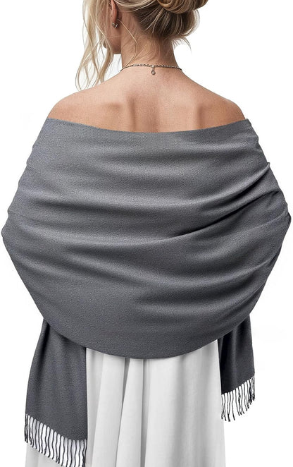 Women's Pashmina Shawl Wraps Large Cozy Scarf for Wedding Bridal Evening