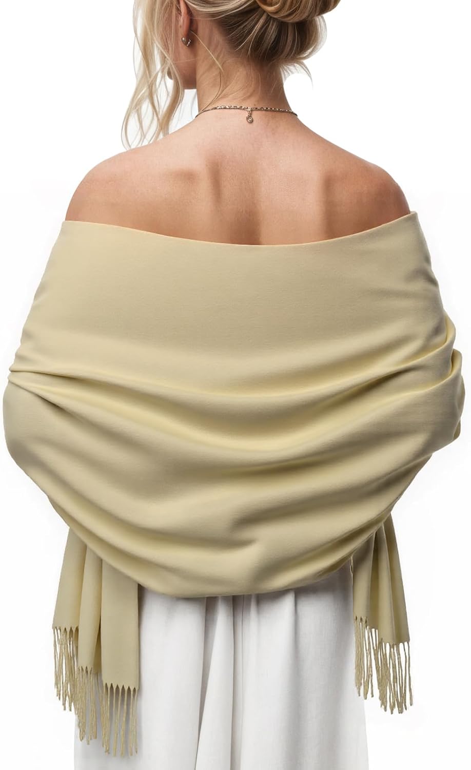 Women's Pashmina Shawl Wraps Large Cozy Scarf for Wedding Bridal Evening
