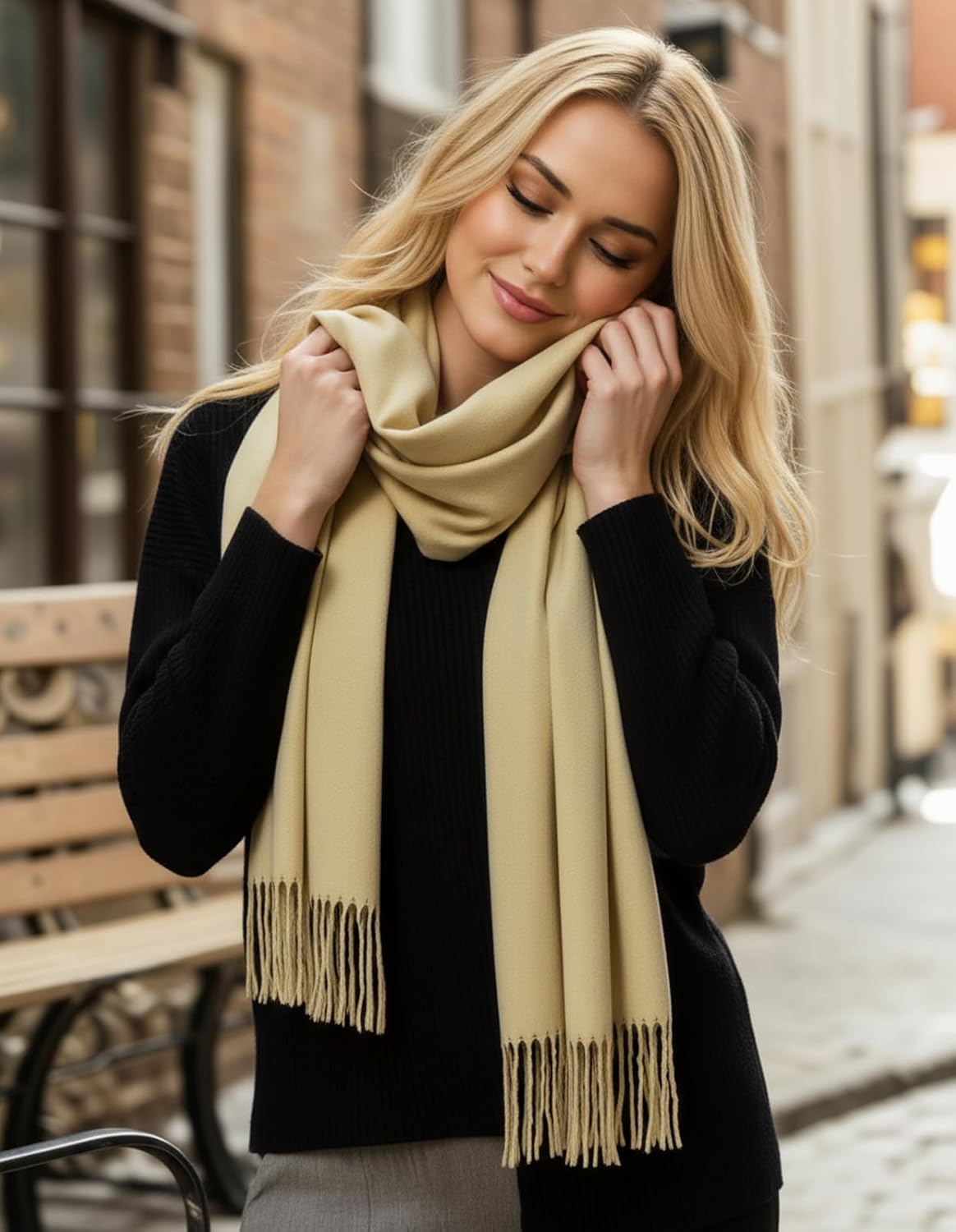 Women's Pashmina Shawl Wraps Large Cozy Scarf for Wedding Bridal Evening
