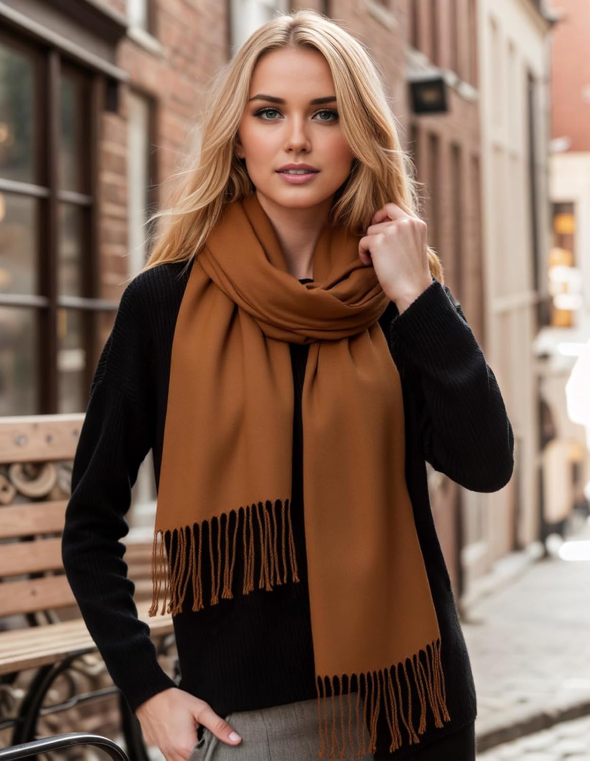 Women's Pashmina Shawl Wraps Large Cozy Scarf for Wedding Bridal Evening