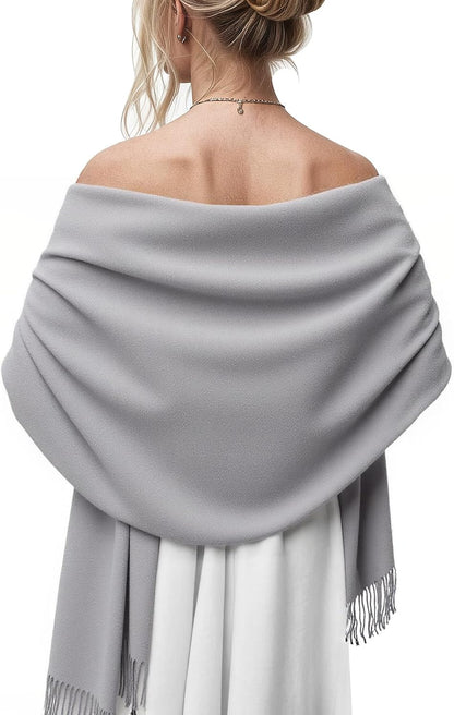 Women's Pashmina Shawl Wraps Large Cozy Scarf for Wedding Bridal Evening