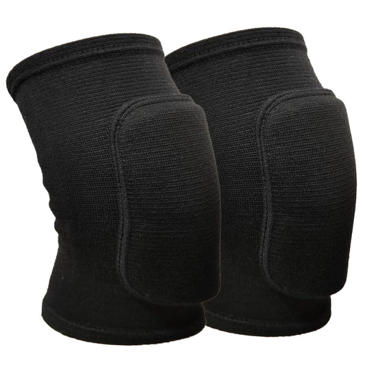 Anti slip sponge, soft and breathable men's, women's, girls', and children's black knee pads suitable for sports scenes such as volleyball, football, dance, yoga, wrestling, running, cycling, etc (Black, Large)