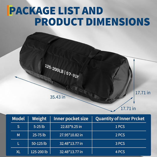 Adjustable Sand Bags for Working Out,Sandbags for Workout for Yoga, Strength Training and Full-Body Workouts
