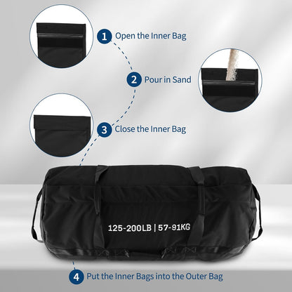 Adjustable Sand Bags for Working Out,Sandbags for Workout for Yoga, Strength Training and Full-Body Workouts