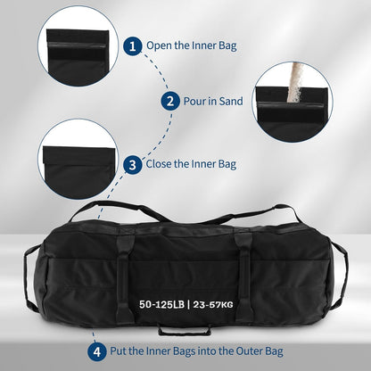 Adjustable Sand Bags for Working Out,Sandbags for Workout for Yoga, Strength Training and Full-Body Workouts