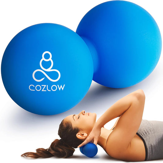 Peanut Massage Ball - Deep Tissue Therapy, Pain Relief - Cobalt Blue