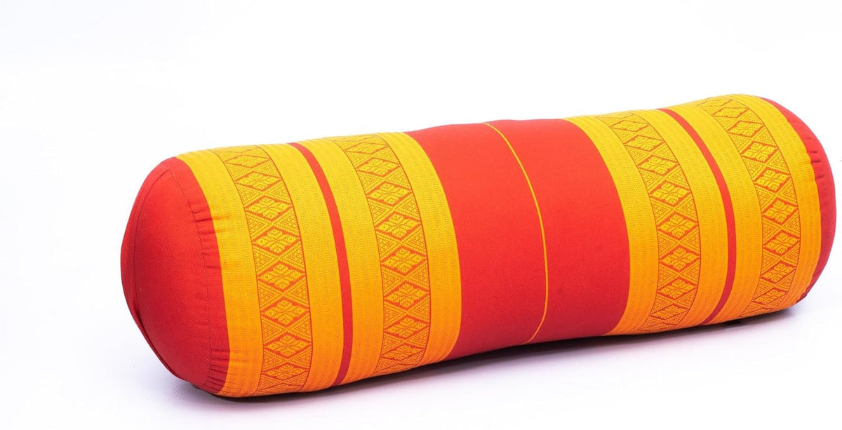 Yoga Bolster Pillow Bolster Pilates Size 26x10 Inches | Premium Natural Kapok | Eco-friendly | Comfortable Comfortable Long Pillow Support | Yoga Pillow, Yoga Exercise