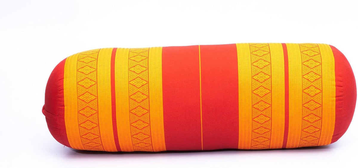 Yoga Bolster Pillow Bolster Pilates Size 26x10 Inches | Premium Natural Kapok | Eco-friendly | Comfortable Comfortable Long Pillow Support | Yoga Pillow, Yoga Exercise