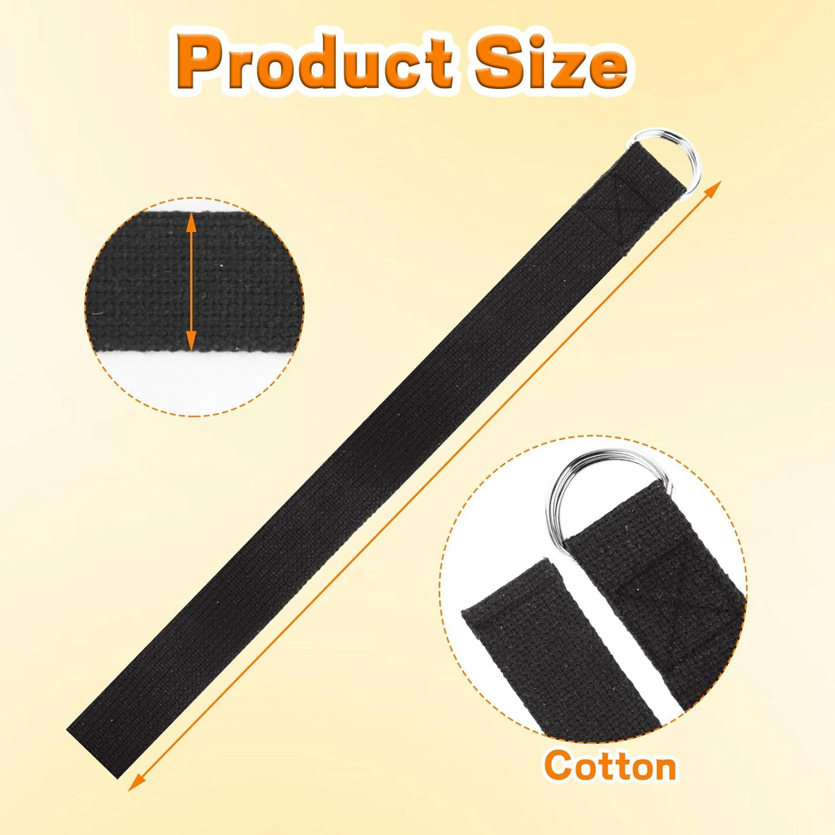 24PCS Yoga Strap for Stretching 6ft Exercise Adjustable Straps Yoga Belt with Adjustable D Ring Buckle for Pilates Gym Workouts Fitness Improves Sitting Posture