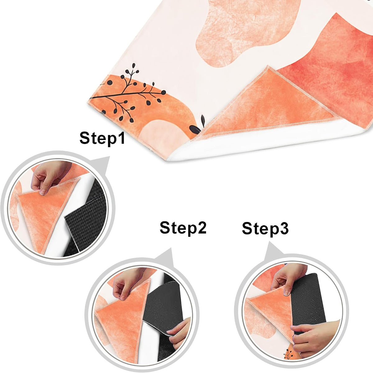 Yoga Mat Towel with Corner Pockets - Microfiber Yoga Towels for Hot Yoga Non Slip Moisture Wicking Sweat Absorbent, Tree of Life Yoga Towel Easy for Travel, Use in Hot Yoga,Bikram,Pilates and Fitness
