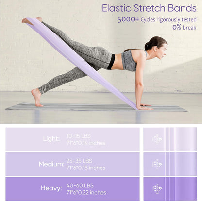Pilates Kit, Home Pilates Workout Kit for Women, Pilates Equipment with 14.5"" Pilates Ring and Ball, Resistance Bands, Ankle Weights, Sliders & Grip Socks for Home Workouts