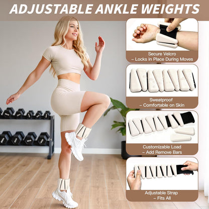 Pilates Kit, Home Pilates Workout Kit for Women, Pilates Equipment with 14.5"" Pilates Ring and Ball, Resistance Bands, Ankle Weights, Sliders & Grip Socks for Home Workouts