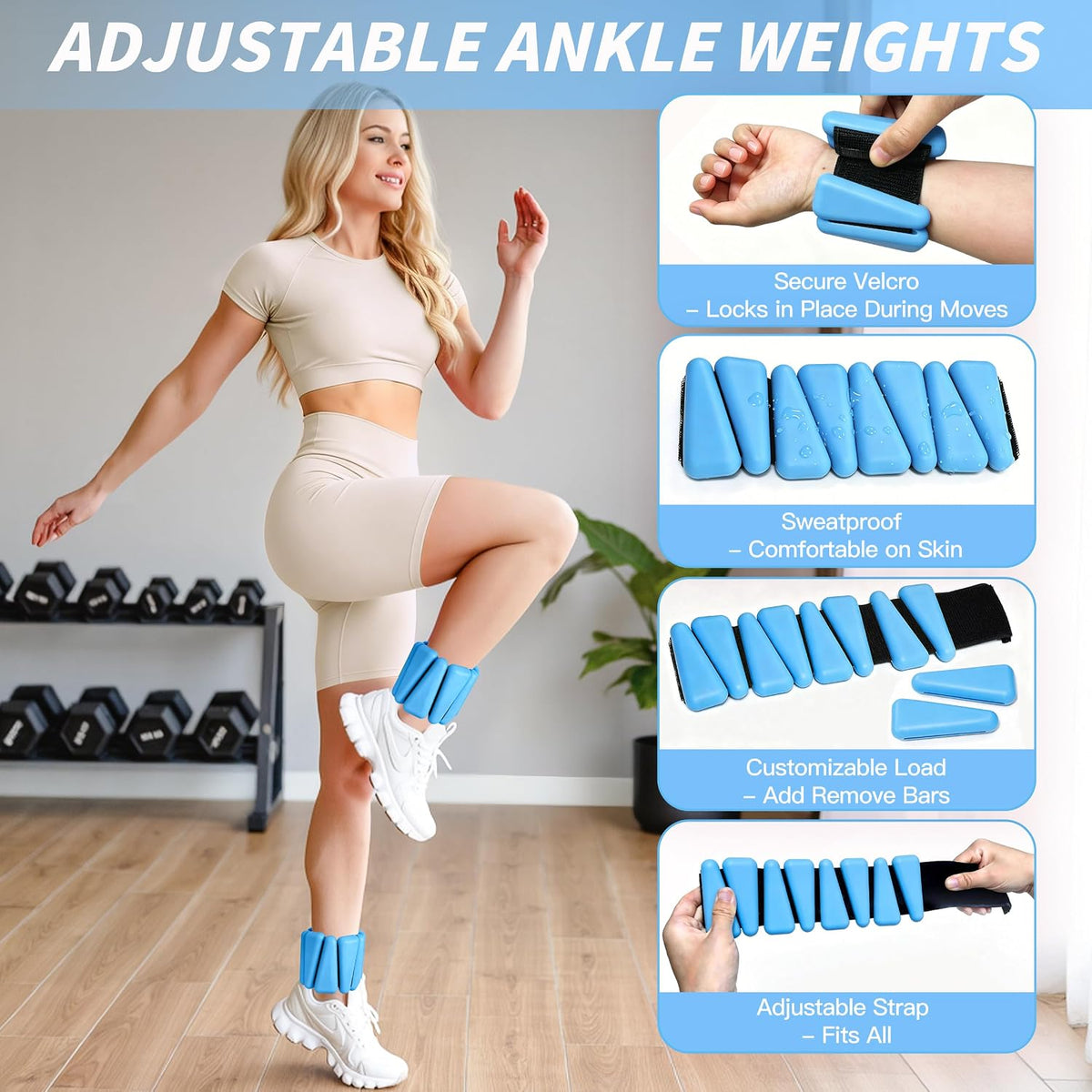 Pilates Kit, Home Pilates Workout Kit for Women, Pilates Equipment with 14.5"" Pilates Ring and Ball, Resistance Bands, Ankle Weights, Sliders & Grip Socks for Home Workouts